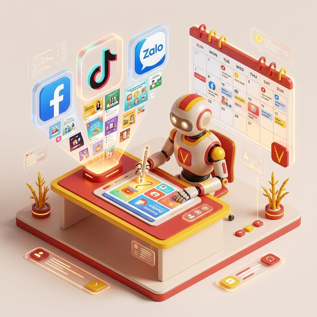 AI writes content, schedules posts