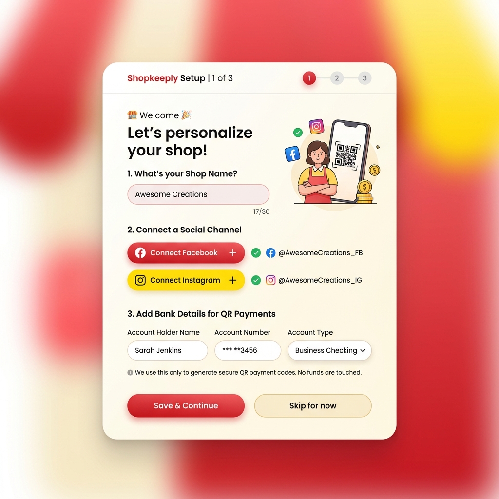VClaw Onboarding UI Mockup